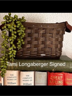 2008 Longaberger Deep Brown Journal Basket 40421 Organizer